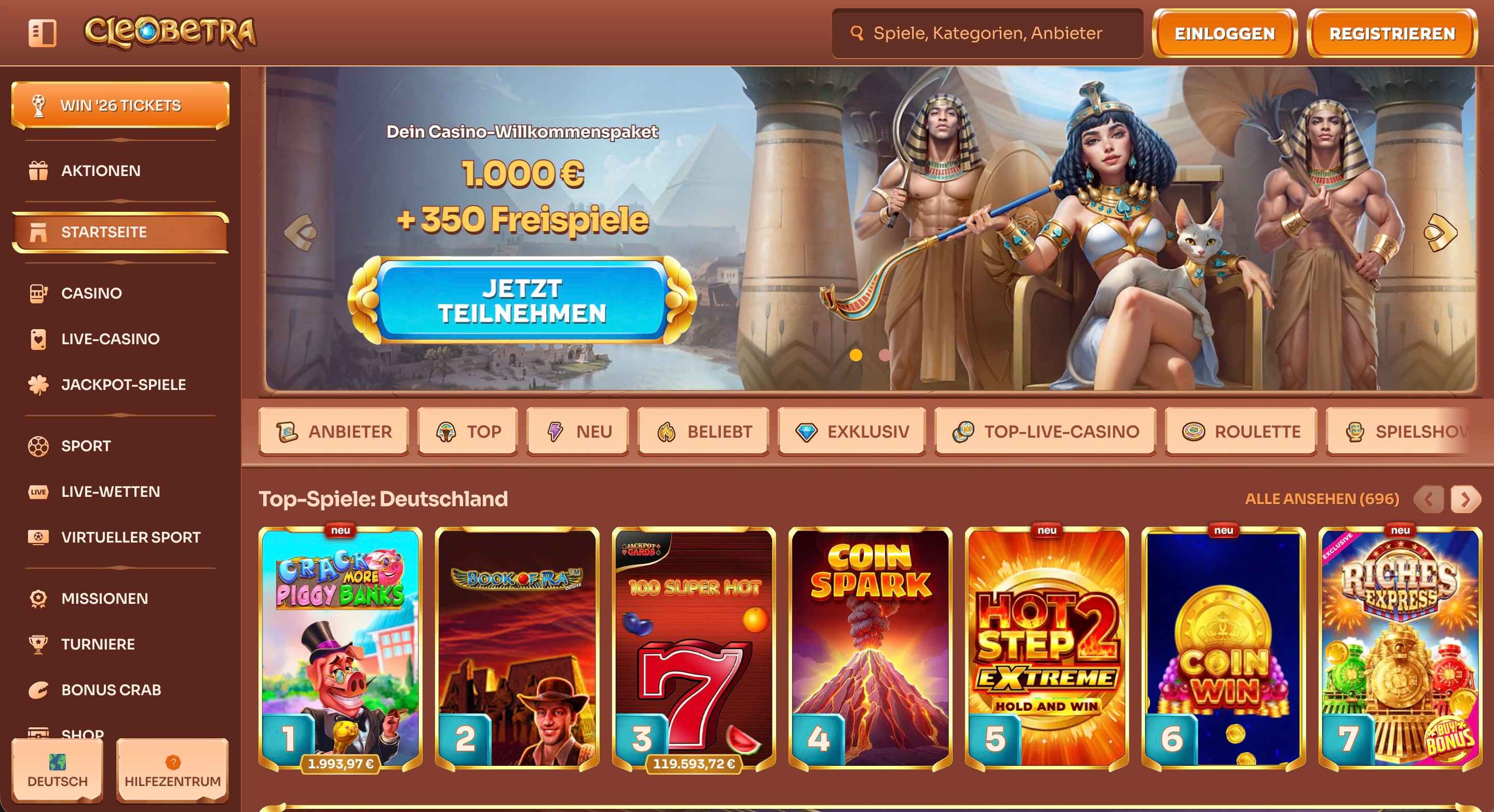 Cleobetra Casino Test 2026